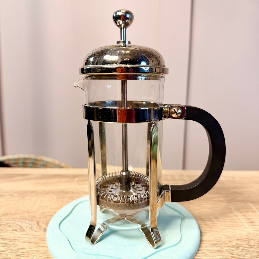 Vintage NOS MELIOR 3 Cup French Press Coffee Maker Plunger France Nickel